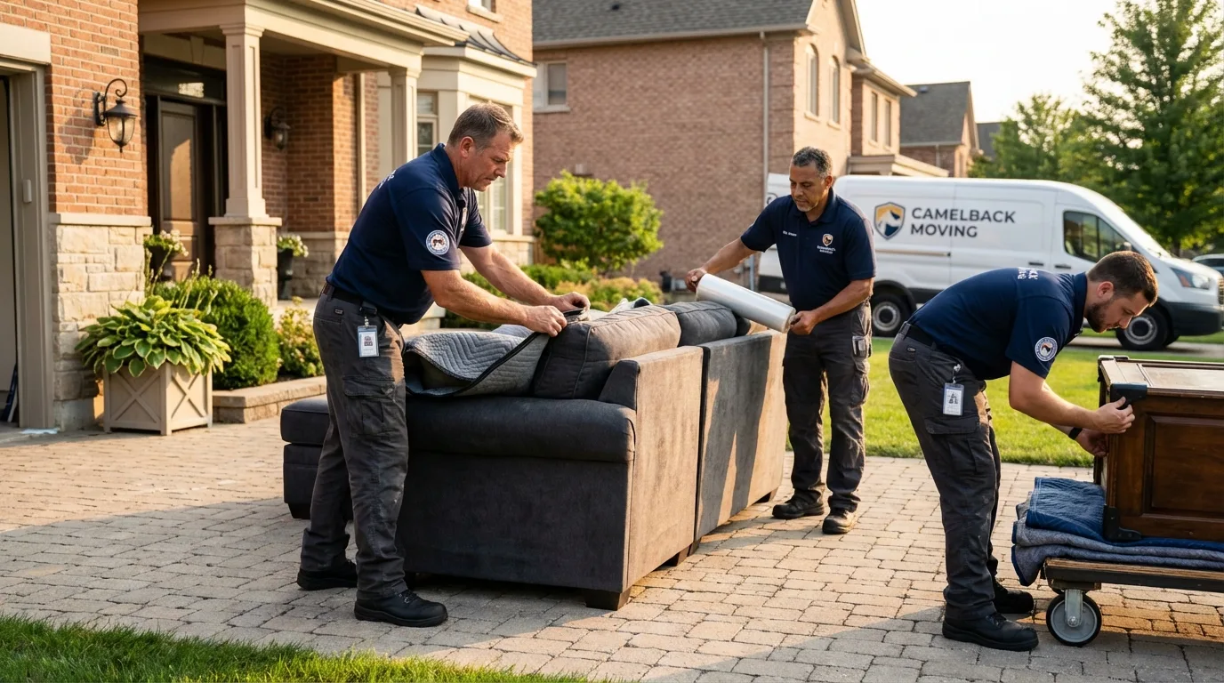 Large estate moving crew wrapping furniture in Benkelman, NE